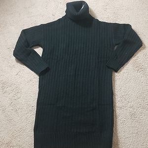 Banana Republic black turtleneck net dress